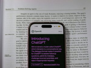 phone with chatgpt on using ai-generated content in academic writing