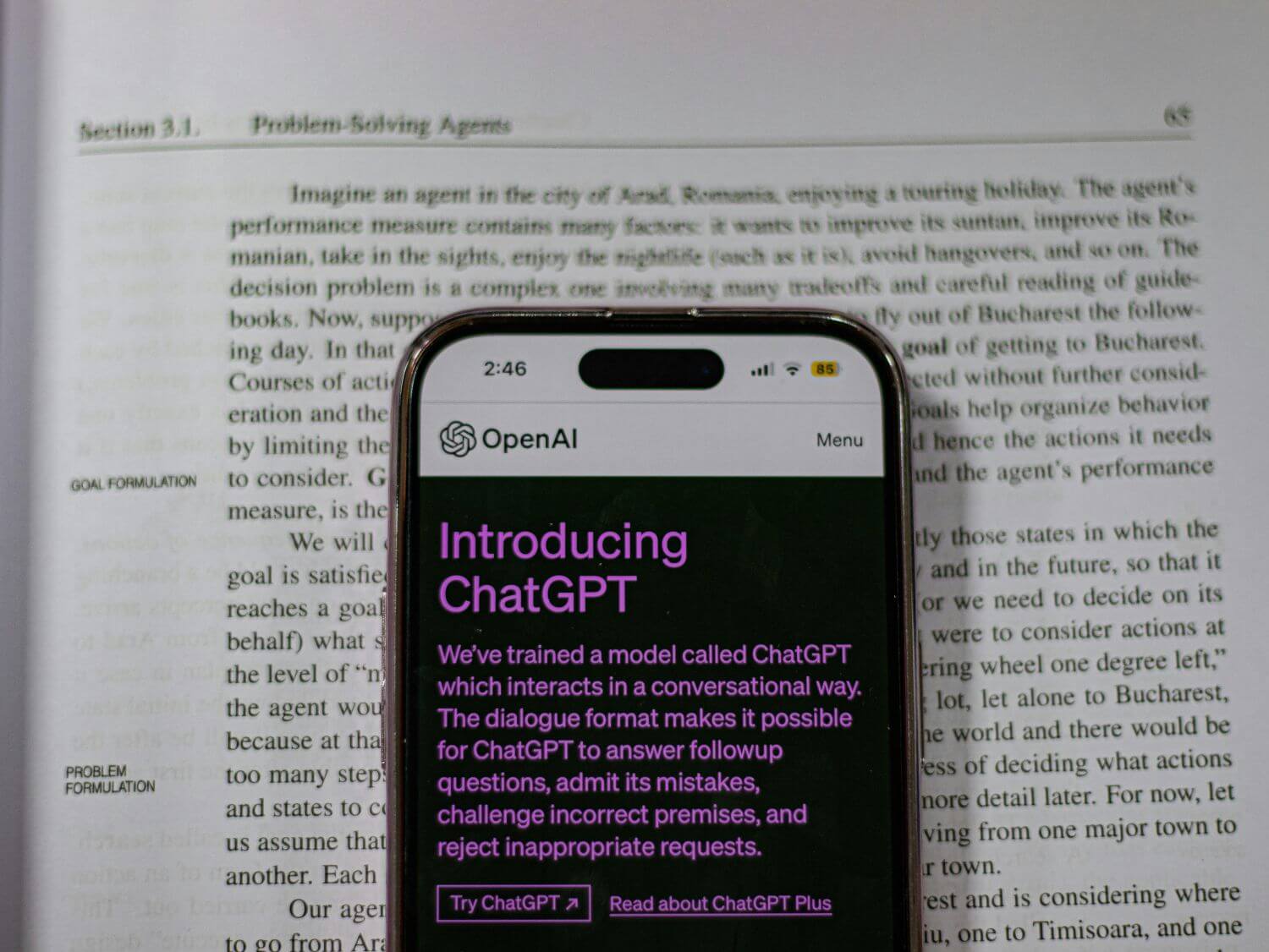 phone with chatgpt on using ai-generated content in academic writing